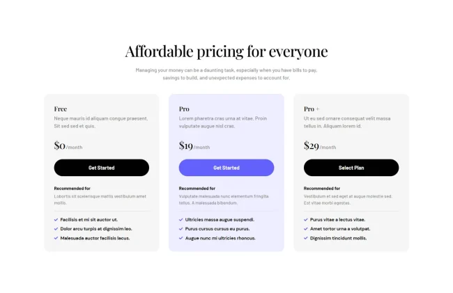 Pricing 58